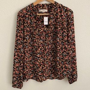 NWT Loft tie front top